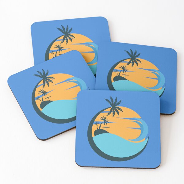 Item preview, Retro Summer Sunset Badge Palm Trees Ocean Wave Beach designed and sold by SolutionsArt.