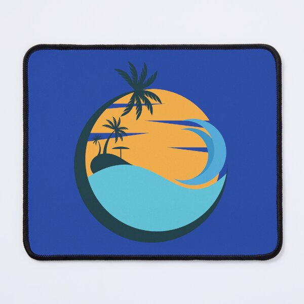 Item preview, Retro Summer Sunset Badge Palm Trees Ocean Wave Beach designed and sold by SolutionsArt.