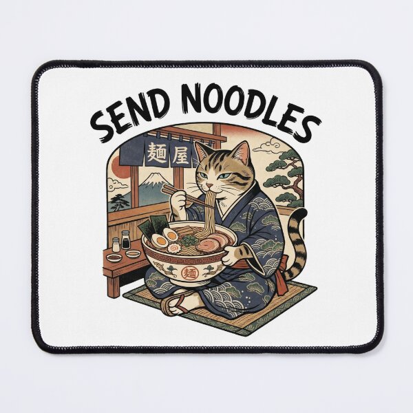 Item preview, Send Noodles Funny Japanese Ramen Cat designed and sold by LikeDrop.