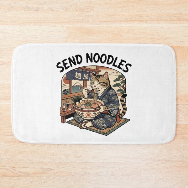 Item preview, Send Noodles Funny Japanese Ramen Cat designed and sold by LikeDrop.