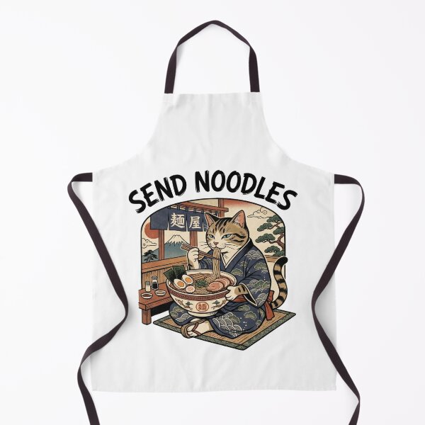 Item preview, Send Noodles Funny Japanese Ramen Cat designed and sold by LikeDrop.