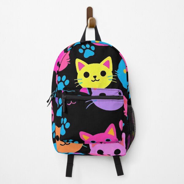 Item preview, Neon Kawaii Cat Pattern Colorful Aesthetic Design designed and sold by IMuDesigner.