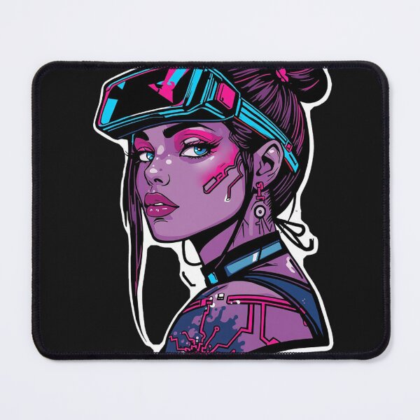 Item preview, Cyberpunk Girl with VR Goggles designed and sold by  AureliusX.
