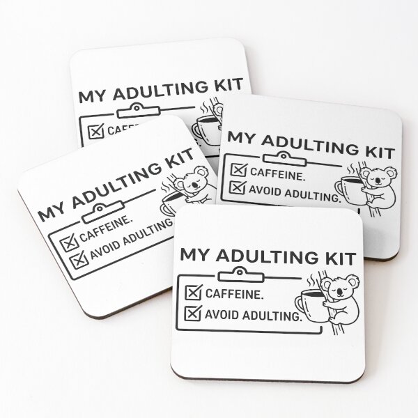 Item preview, My Adulting Kit Funny Koala Coffee Humor designed and sold by LikeDrop.