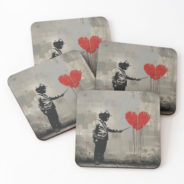 Item preview, Street Mural Little Boy with Pointer and Red Heart Art  designed and sold by GrinGalore.