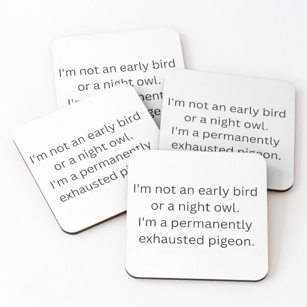 Item preview, Permanently Exhausted Pigeon Mug - Funny Introvert Slogan designed and sold by SLS-Creations.