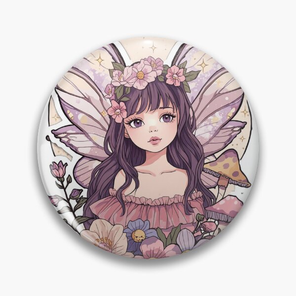 Item preview, Cute Fairy in Cottagecore Mushroom Garden designed and sold by  AureliusX.