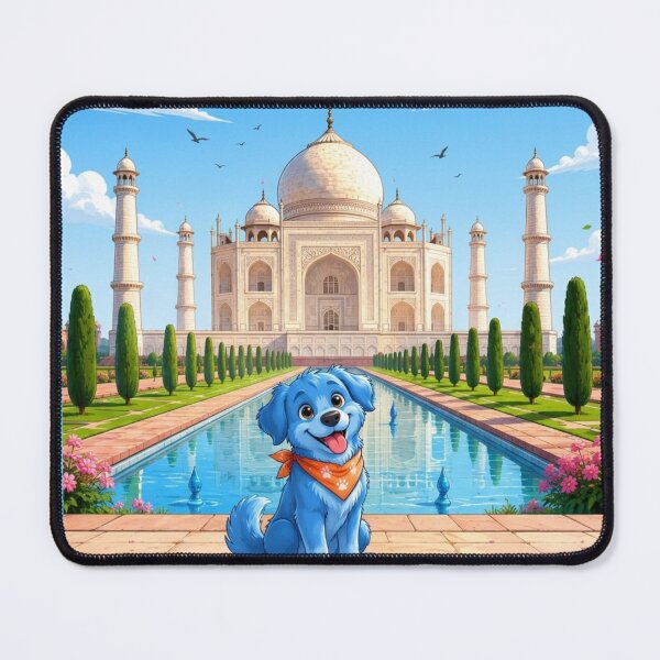 Item preview, Blue Dog at the Taj Mahal designed and sold by pensational.