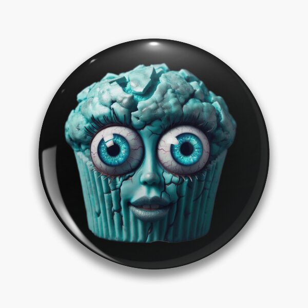Item preview, Cosmic Horror Turquoise Cupcake with Galaxy Eyes designed and sold by LujziWorld.