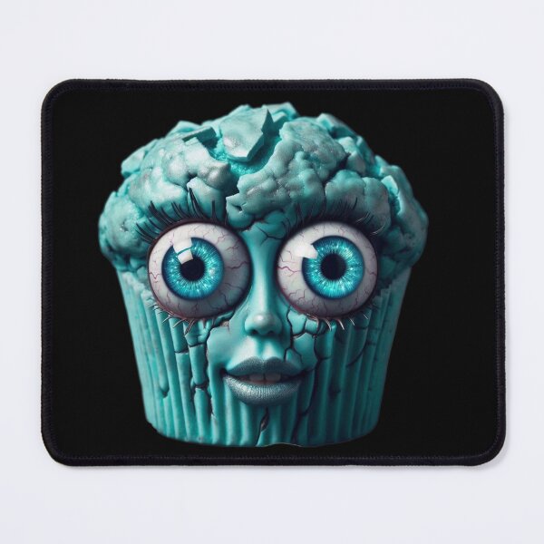 Item preview, Cosmic Horror Turquoise Cupcake with Galaxy Eyes designed and sold by LujziWorld.
