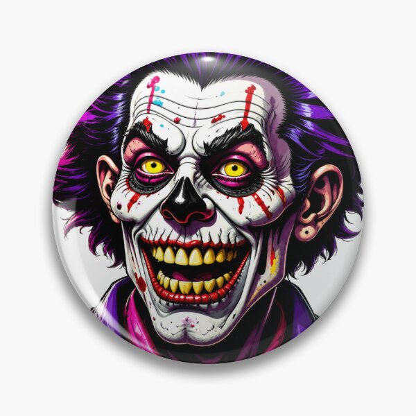 Item preview, Neon Punk Horror Clown – Gothic Villain Portrait Art joker designed and sold by NorthernDk_art .