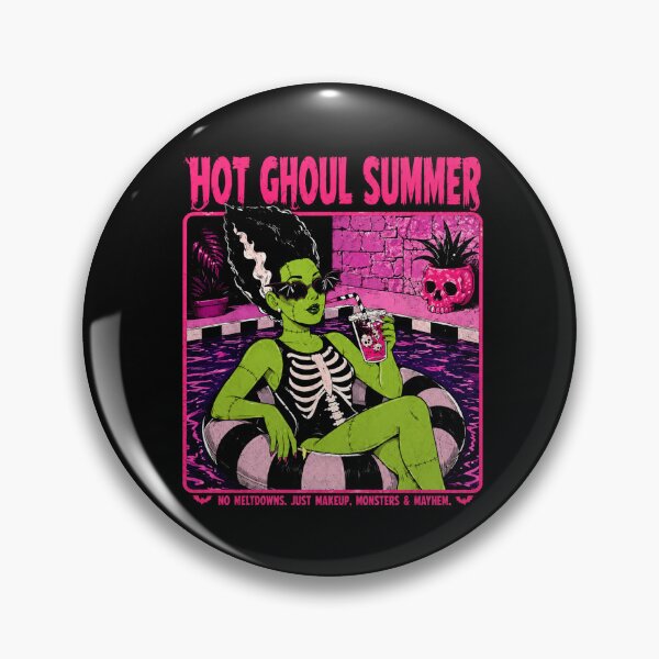 Item preview, Vintage Hot Ghoul Summer Halloween Beach Cocktail  designed and sold by Starry Night Creative Art.
