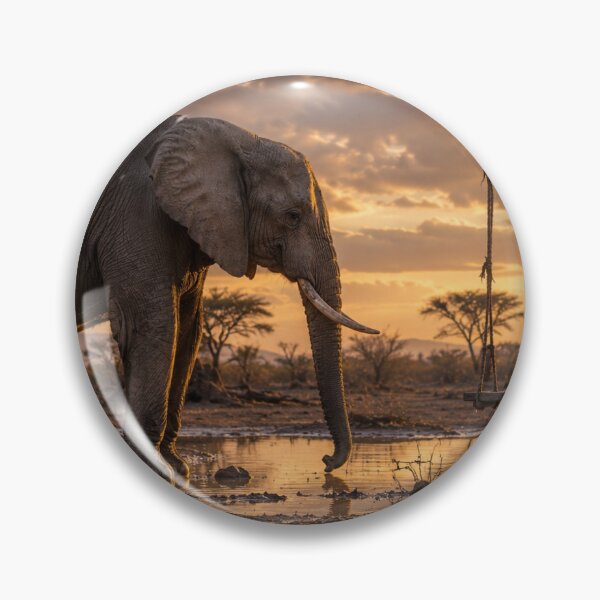 Item preview, Elephant at African Sunset designed and sold by HorseAndDogArt.