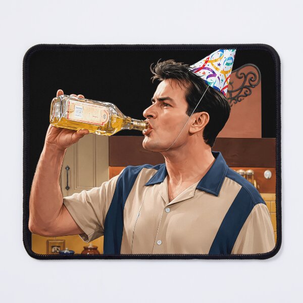 Item preview, Charlie Sheen Drinking designed and sold by PastelWingg.