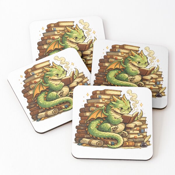 Item preview, Bookworm Dragon Hoarder of Stories designed and sold by PatiImagination.