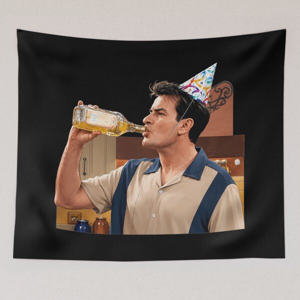 Item preview, Charlie Sheen Drinking designed and sold by PastelWingg.