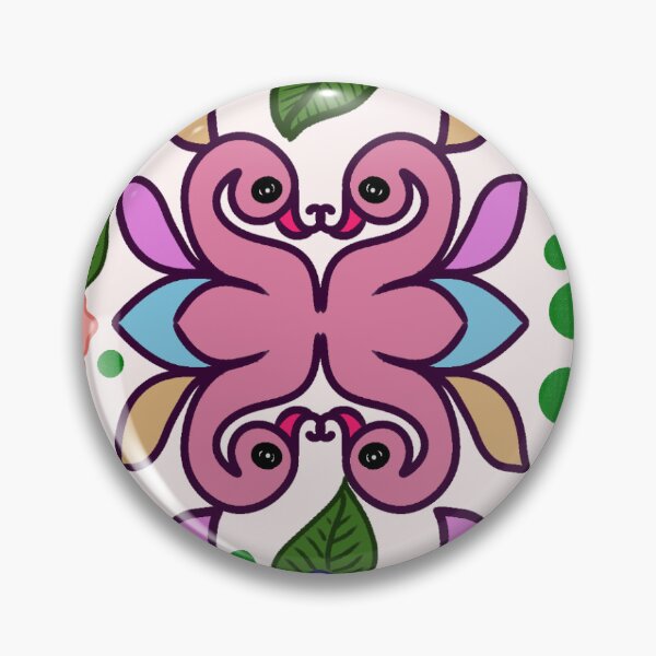 Item preview,  Whimsical Folk Bird Floral Pattern designed and sold by HopeAndHustle.
