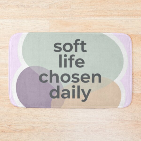 Item preview, Soft Life Chosen Daily – Inspirational Wellness Typography Design designed and sold by CosmicQuietLab.