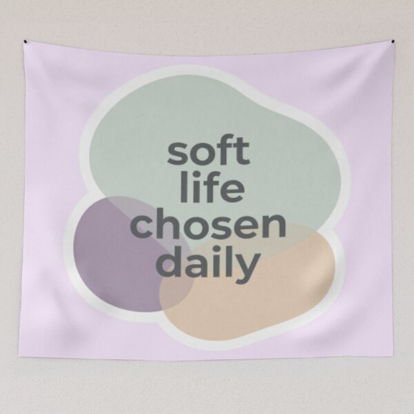 Item preview, Soft Life Chosen Daily – Inspirational Wellness Typography Design designed and sold by CosmicQuietLab.