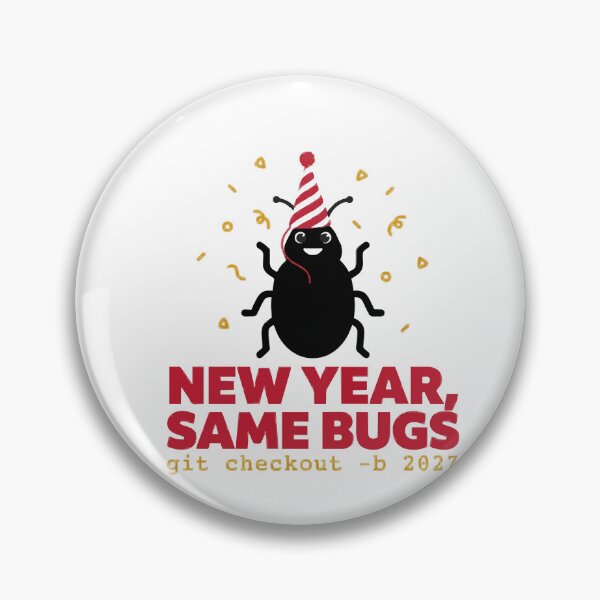 Item preview, New Year Same Bugs Git Checkout 2027 designed and sold by Bianca Oltean.