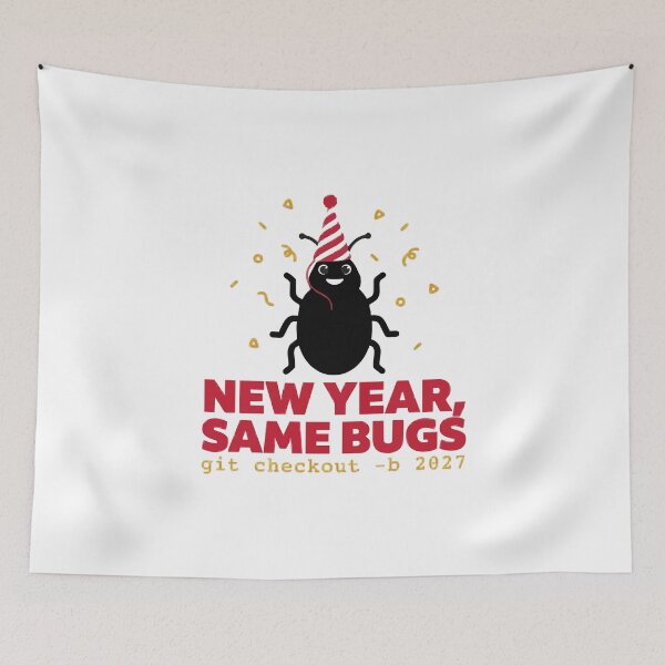 Item preview, New Year Same Bugs Git Checkout 2027 designed and sold by Bianca Oltean.