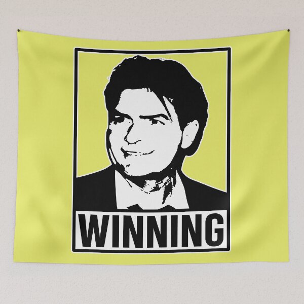 Item preview, Charlie Sheen Winning Black White designed and sold by PastelWingg.