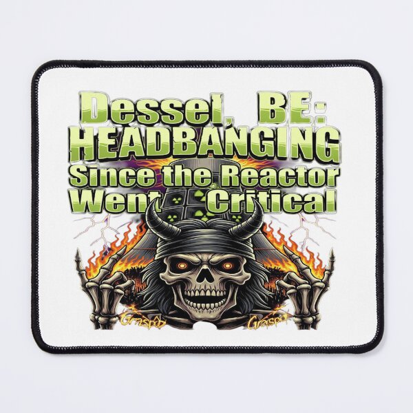 Item preview, Dessel, BE: Headbanging Since the Reactor Went Critical | Funny Heavy Metal Festival T-Shirt Design designed and sold by Sushikidsntod.