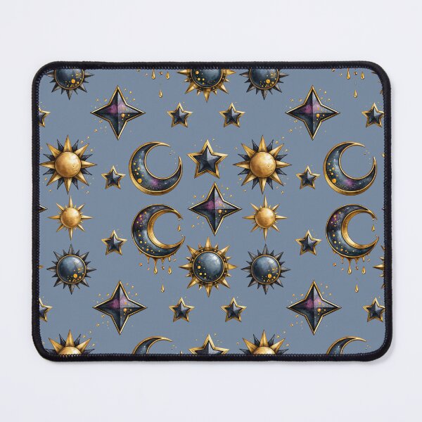 Item preview, Celestial Sun Moon and Stars Pattern | Mystic Galaxy Watercolor Seamless Cosmic Design designed and sold by Anastasiia Yurevych.