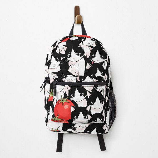 Item preview, Tuxedo Cats and Tomatoes – Anime Style Cute Pattern Design designed and sold by EmeraldeaArt.