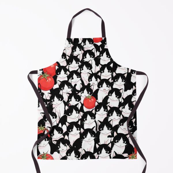 Item preview, Tuxedo Cats and Tomatoes – Anime Style Cute Pattern Design designed and sold by EmeraldeaArt.