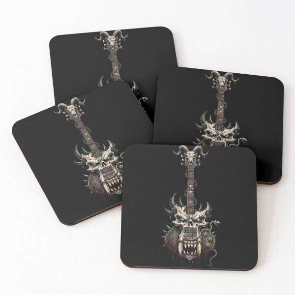 Item preview, Death Power Skull Guitar Snakes — Occult Dark Metal Art designed and sold by David Mateo ArtWorks.