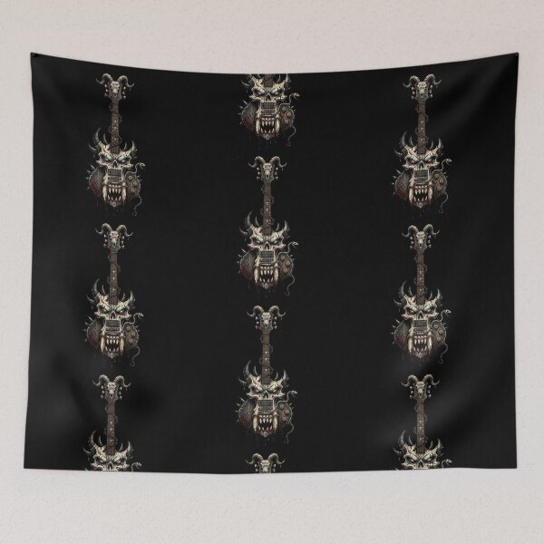 Item preview, Death Power Skull Guitar Snakes — Occult Dark Metal Art designed and sold by David Mateo ArtWorks.