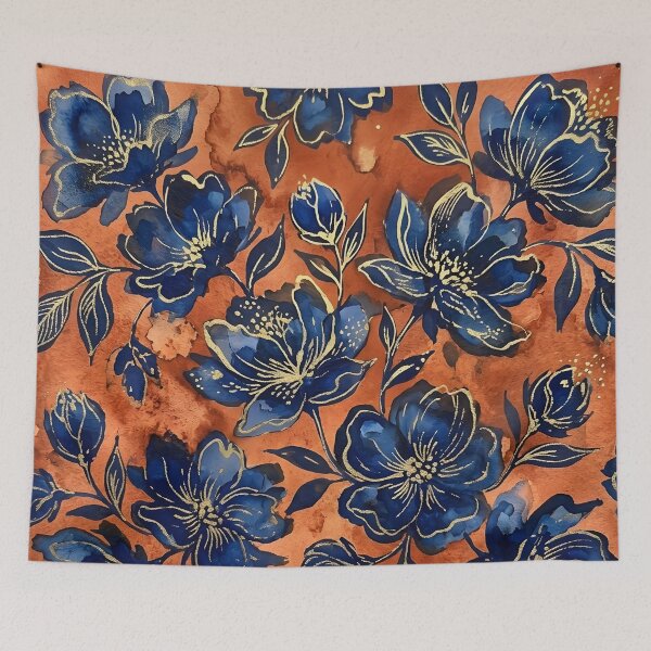 Item preview, Navy Floral  designed and sold by GraphicsClub.
