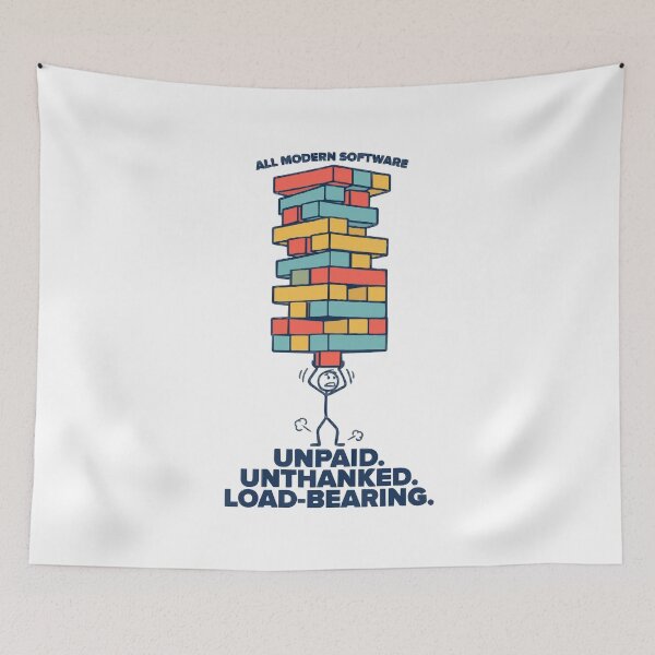 Item preview, Unpaid Unthanked Load-Bearing Software Dev designed and sold by Bianca Oltean.