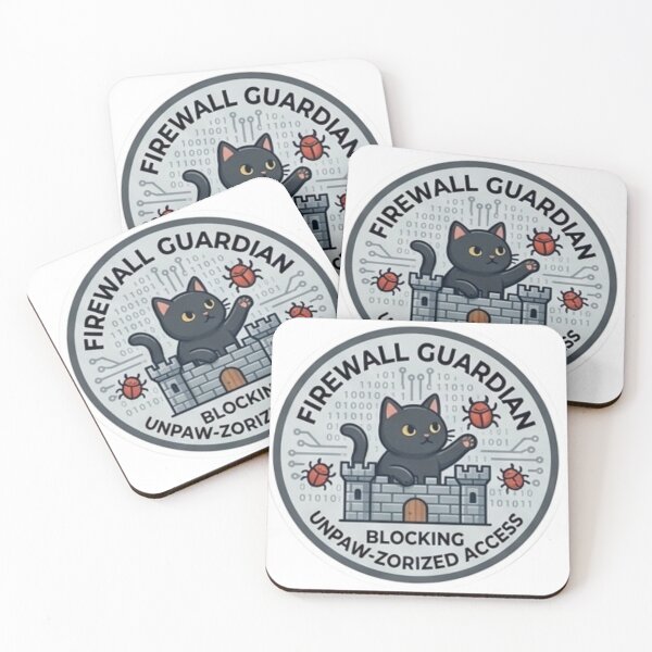 Item preview, Funny Programmer Gift Firewall Guardian Cat Cybersecurity Humor Shirt designed and sold by Dev Mode.