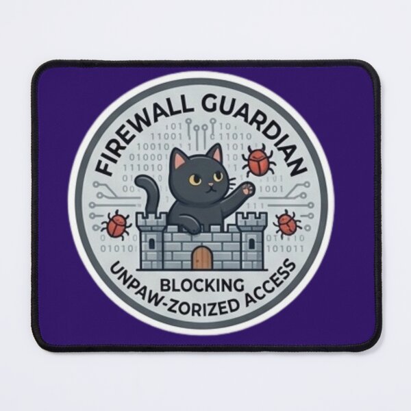 Item preview, Funny Programmer Gift Firewall Guardian Cat Cybersecurity Humor Shirt designed and sold by Dev Mode.