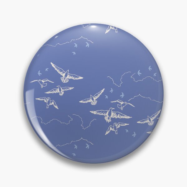 Item preview, Seagulls flying in the blue sky designed and sold by ValentinaAssenza.