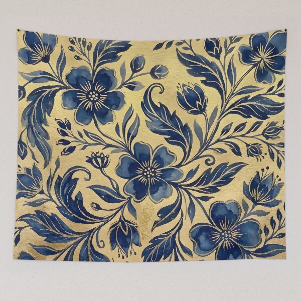Item preview, Navy Floral  designed and sold by GraphicsClub.