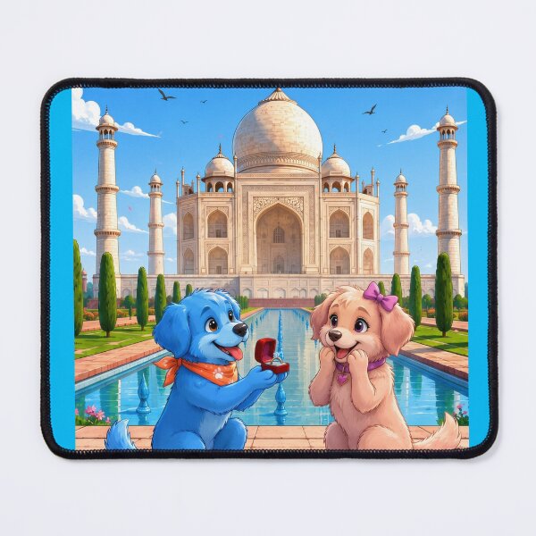 Item preview, Blue Dog Proposal at the Taj Mahal designed and sold by pensational.