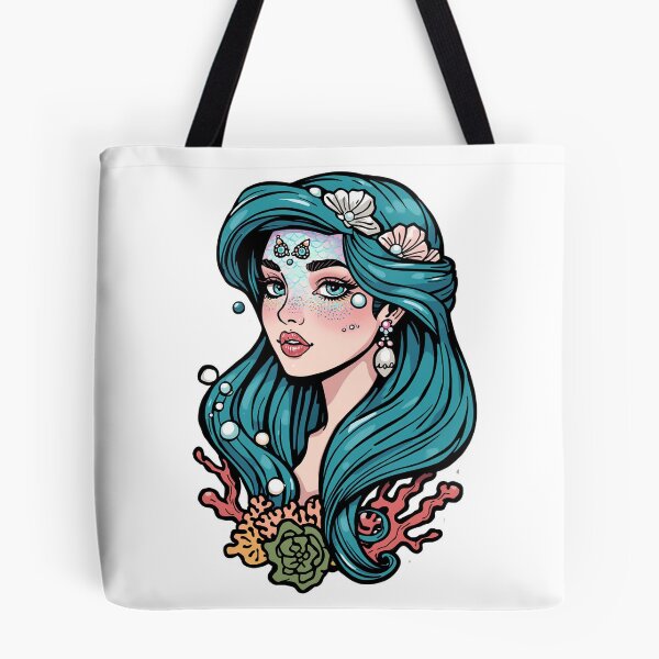 Item preview, Beautiful Mermaid with Ocean Coral and Shells designed and sold by  AureliusX.