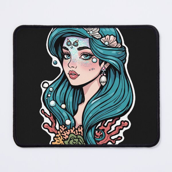 Item preview, Beautiful Mermaid with Ocean Coral and Shells designed and sold by  AureliusX.