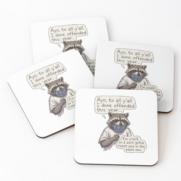 Item preview, Savage Trash Panda Raccoon Meme – "Fix Y'self" Roast designed and sold by malenkaa1990.