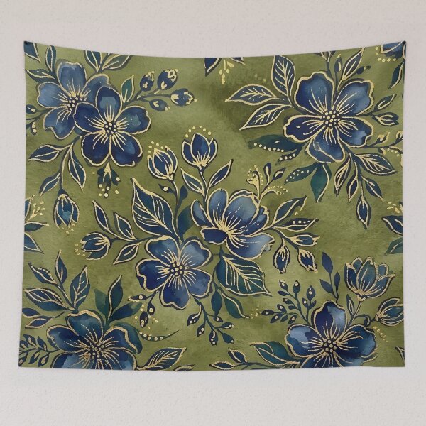 Item preview, Navy Floral  designed and sold by GraphicsClub.