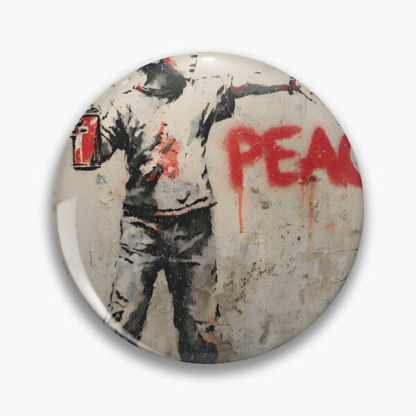 Item preview, Street Mural Little with a Can of Paint Peace Art designed and sold by GrinGalore.
