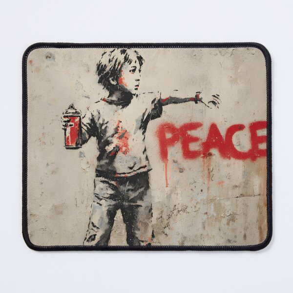 Item preview, Street Mural Little with a Can of Paint Peace Art designed and sold by GrinGalore.
