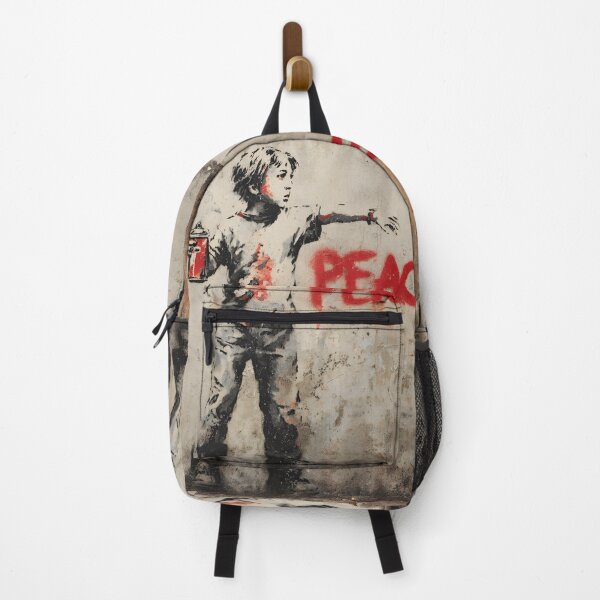 Item preview, Street Mural Little with a Can of Paint Peace Art designed and sold by GrinGalore.