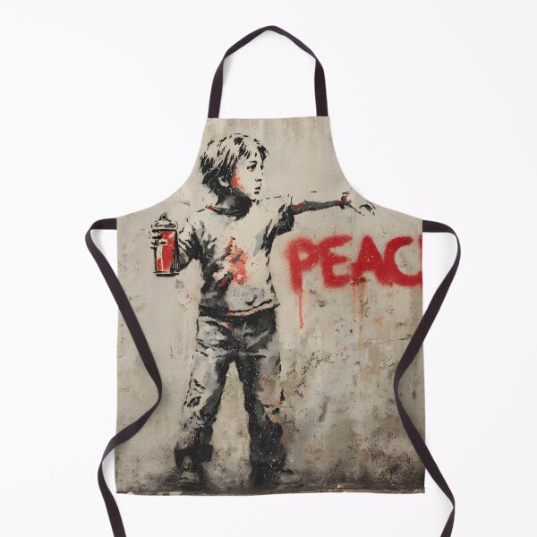 Item preview, Street Mural Little with a Can of Paint Peace Art designed and sold by GrinGalore.