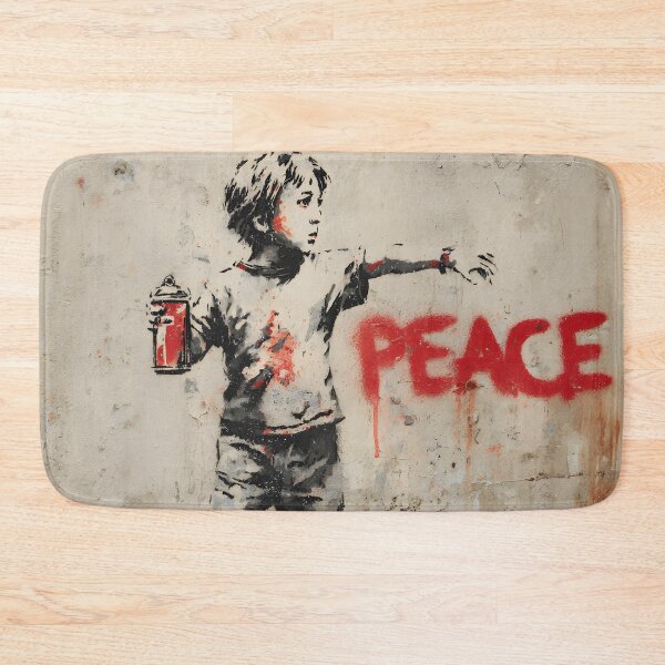 Item preview, Street Mural Little with a Can of Paint Peace Art designed and sold by GrinGalore.
