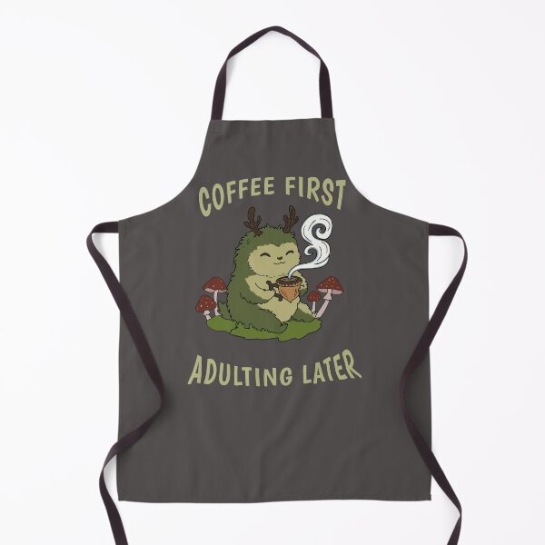 Item preview, Coffee First Adulting Later Cute Forest Spirit Whimsical Folk Art designed and sold by LeshanArt.