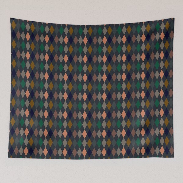 Item preview, Dark Earth Tone Harlequin Diamonds Design  designed and sold by PatternTitan.